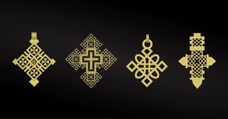 Antique Cross and Icons Banner